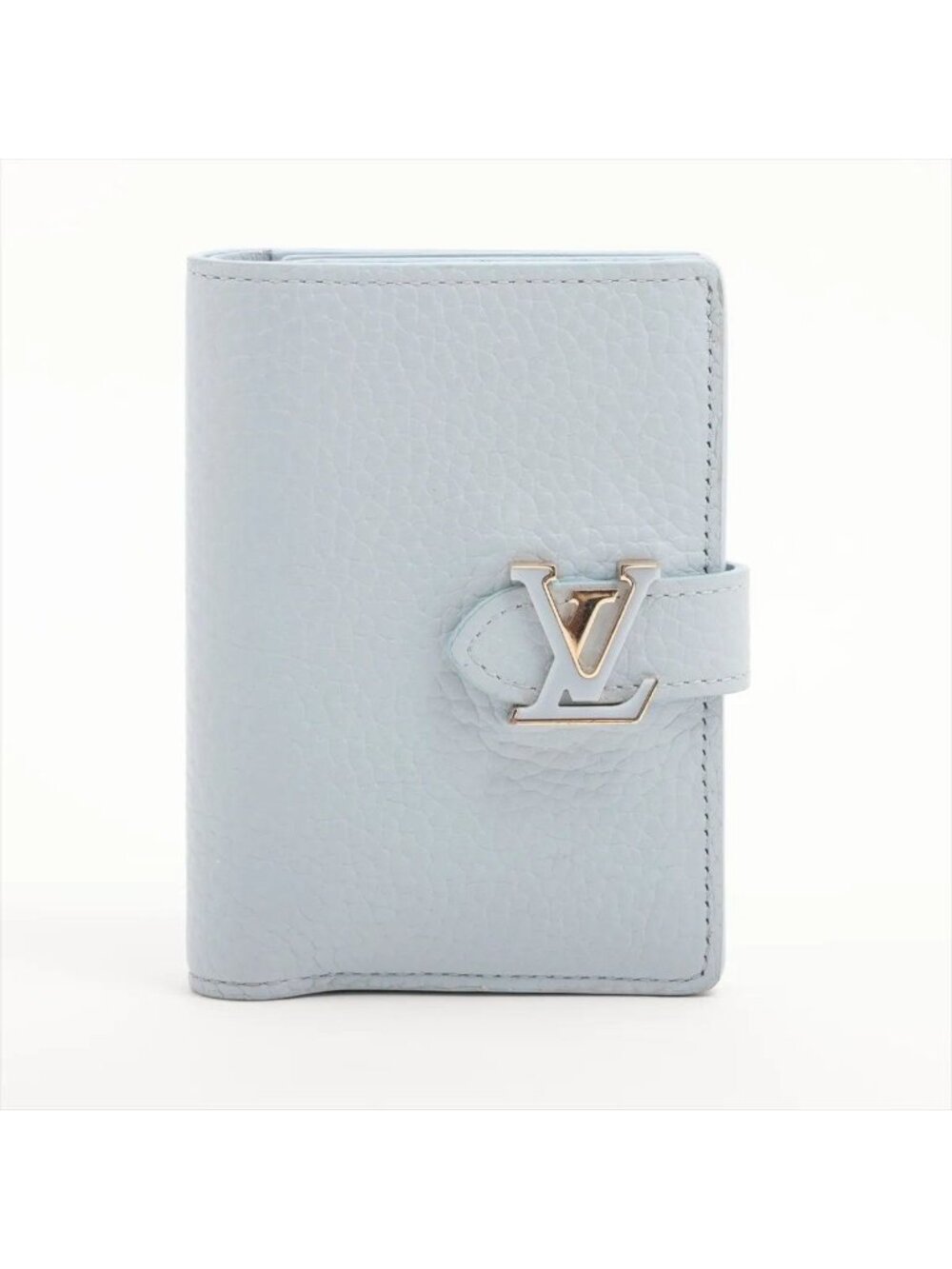 Louis Vuitton Taurillon LV Vertical Wallet with Compact Leather Bifold